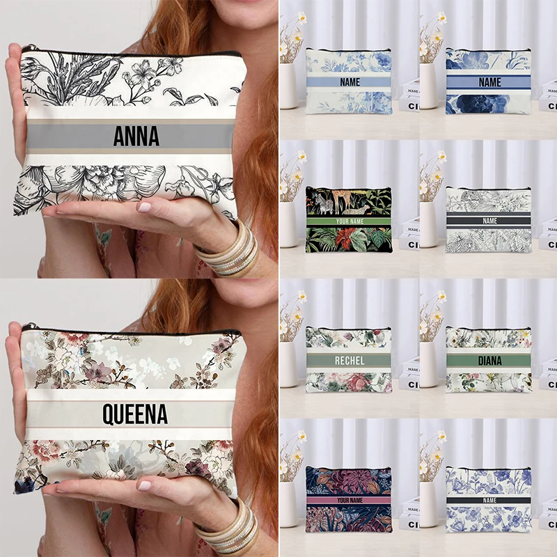 Luxury Skincare Brand - Borsa per trucco vintage con nome