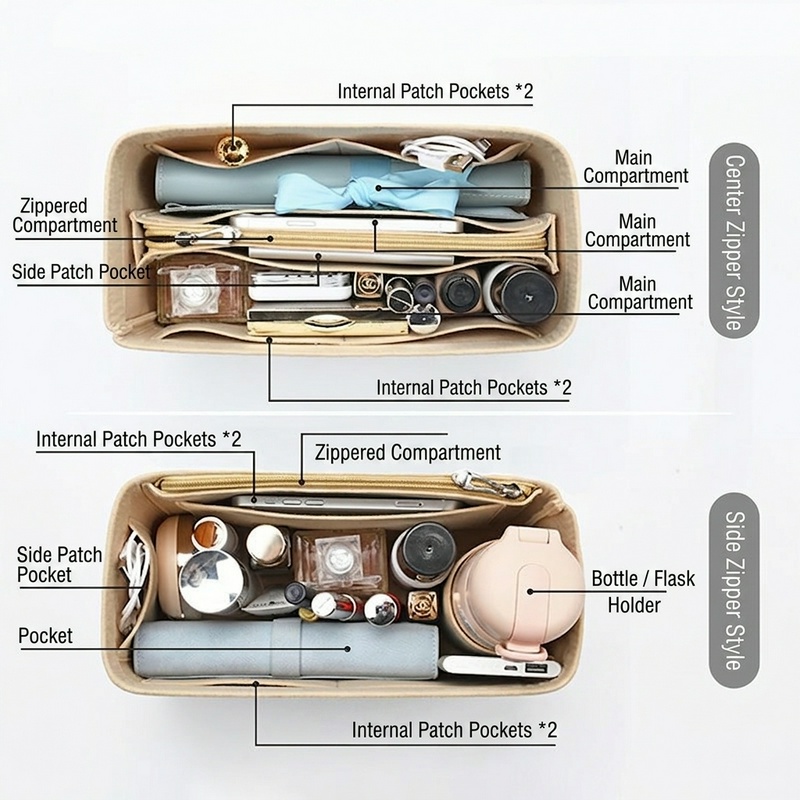 Organizer in Feltro per Borse  - Luxury Skincare Brand recensione e prezzo